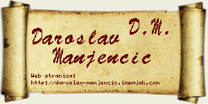 Daroslav Manjenčić vizit kartica